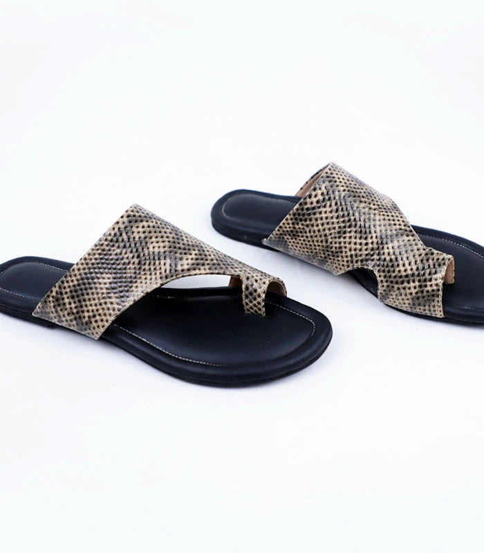 Animal Print Tong Cushioned Flats