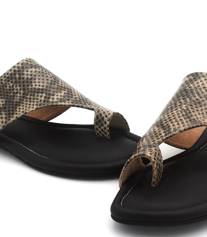 Animal Print Tong Cushioned Flats