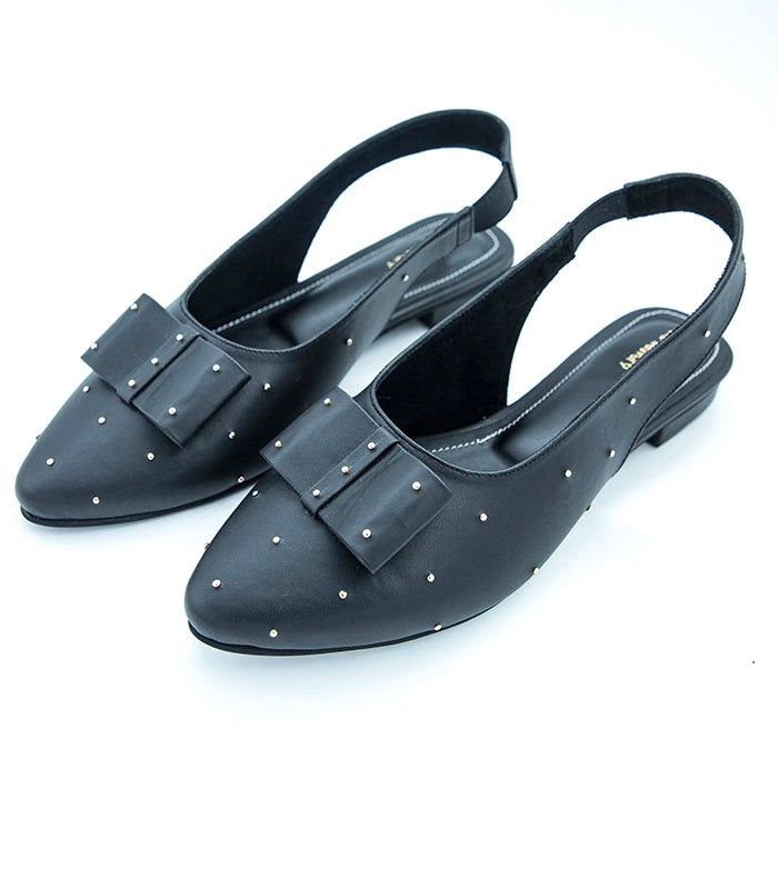 Dazzle Black Sling-backs
