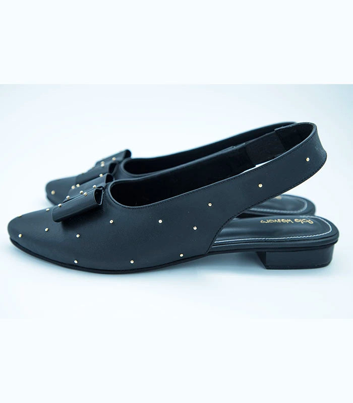 Dazzle Black Sling-backs