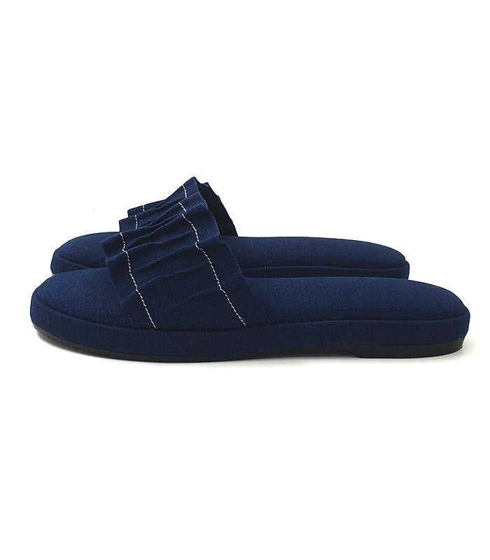 Easy Cushioned Denim Platform Sliders