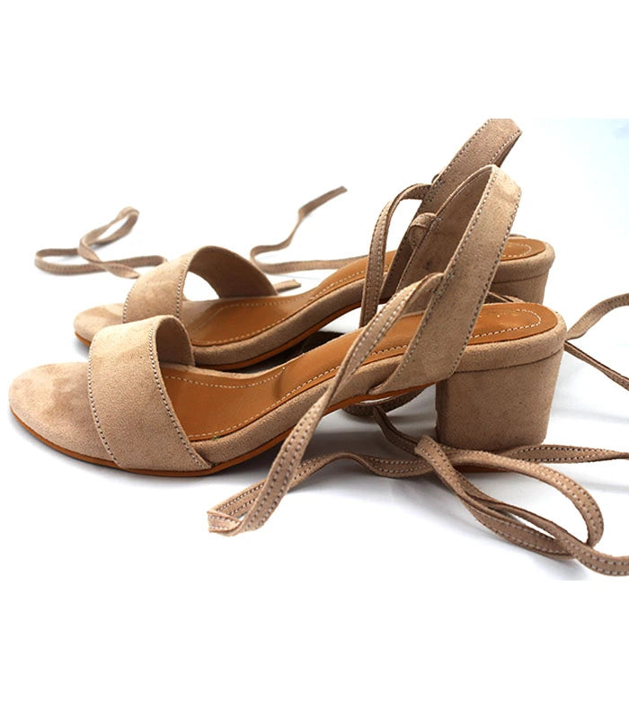 Evana Box Heel Tie up