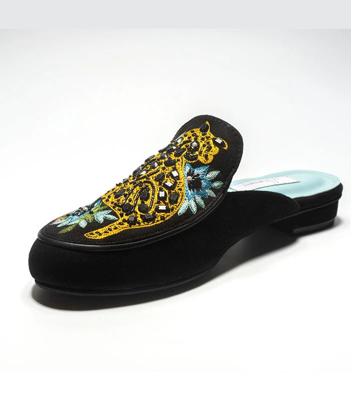 Ferocious Hand Embroidered Mules