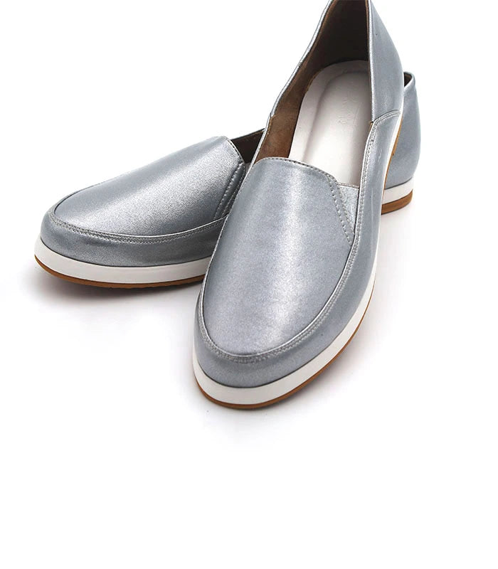 Gleam Platform Slip Onns Sliver