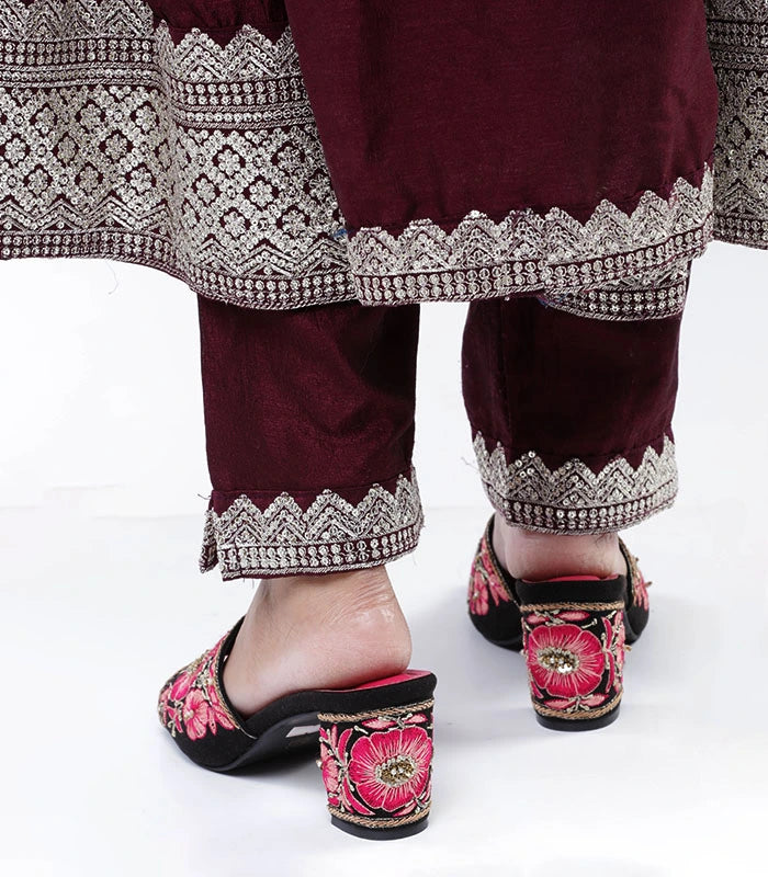 Nooraya Hand Embroidered Bridal Heels