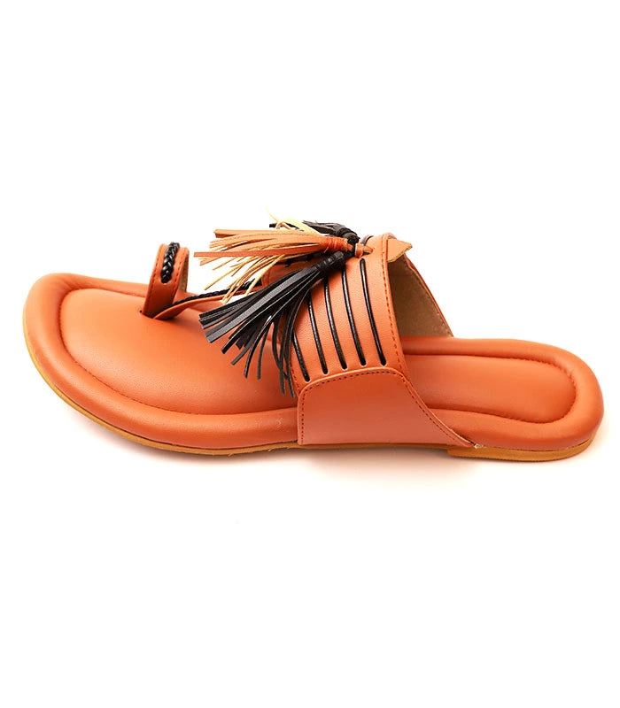 Tan Kolhapuri with Cushion Footbed