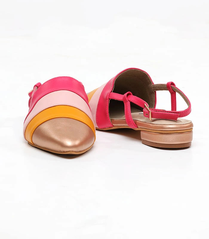 Sorbet Multicolor Mules With Back Strap