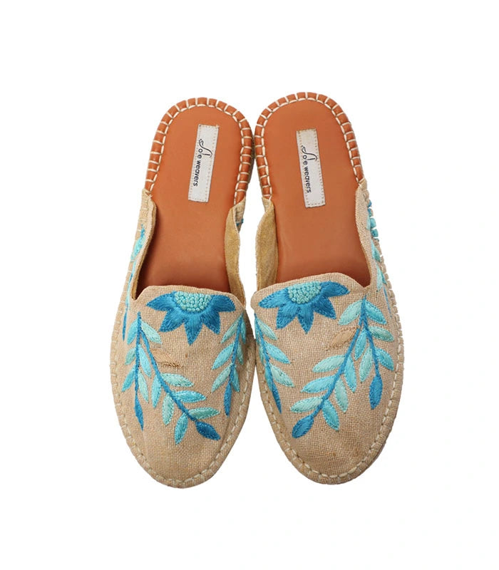 Taru Hand-Embroidered Cushioned Mule