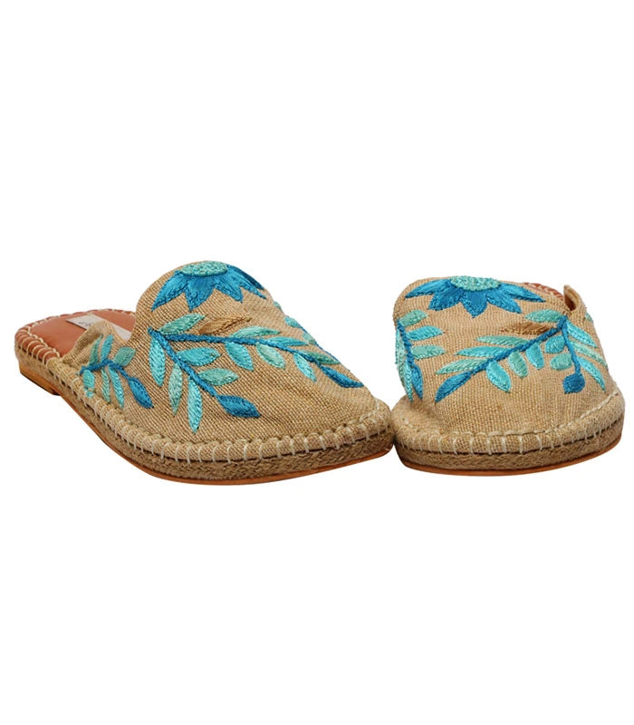 Taru Hand-Embroidered Cushioned Mule