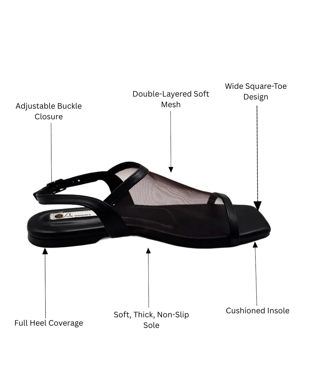 Unveiled Mesh Sandals