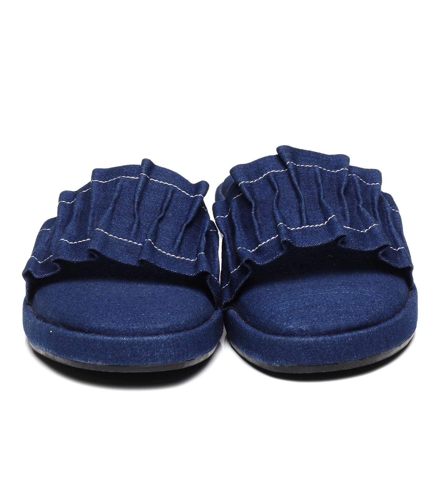 ZOE – Cushioned Denim Platform Sliders