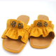 Amber Unique Key-Charm Cushioned Sliders