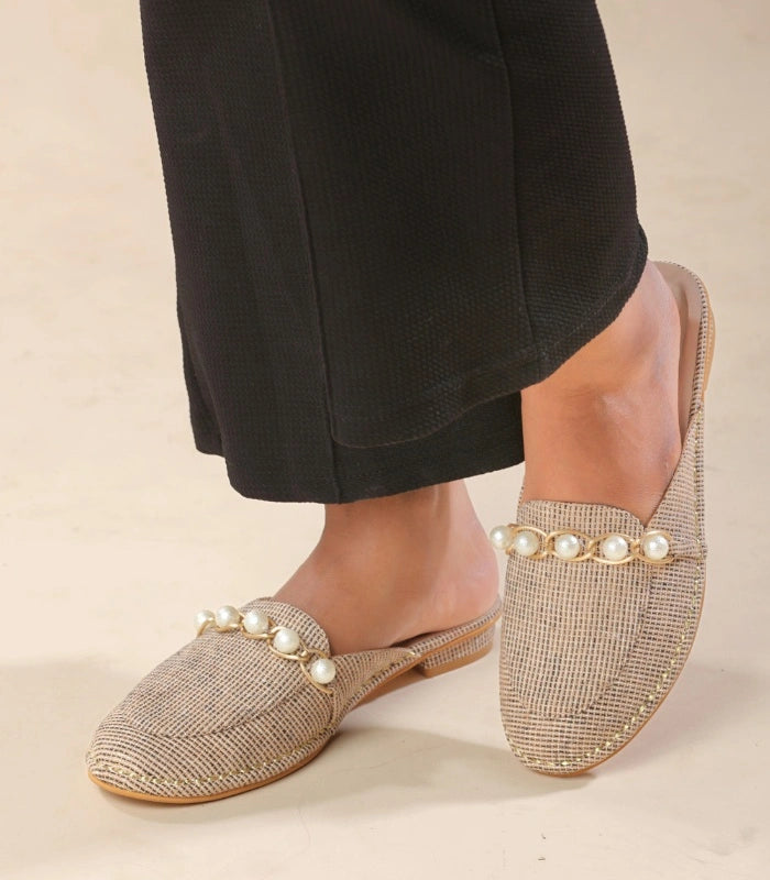 Ammil Jute Motif Mules