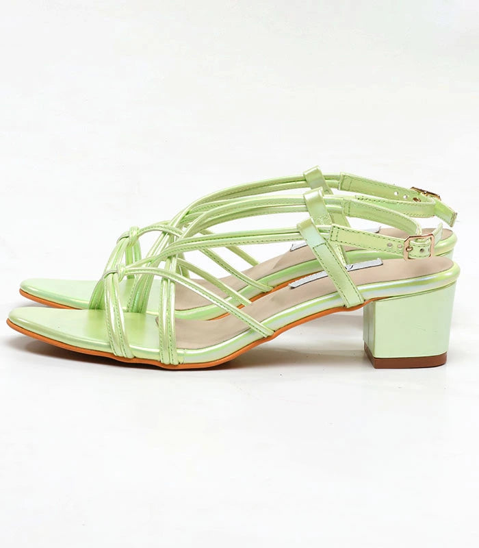 Aria Metallic Mint Sandal Heels