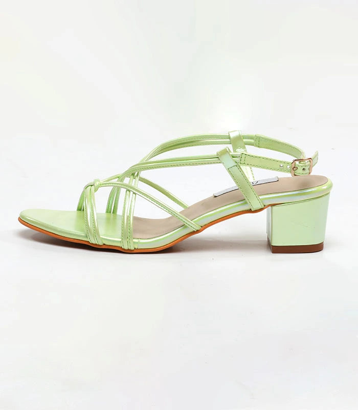 Aria Metallic Mint Sandal Heels