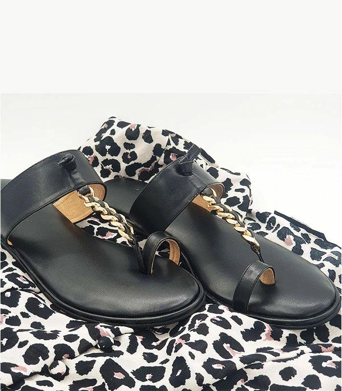 Be Complacent Flats - Black