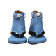 Bloom Denim Blue Gladiators with Back Zip Closure