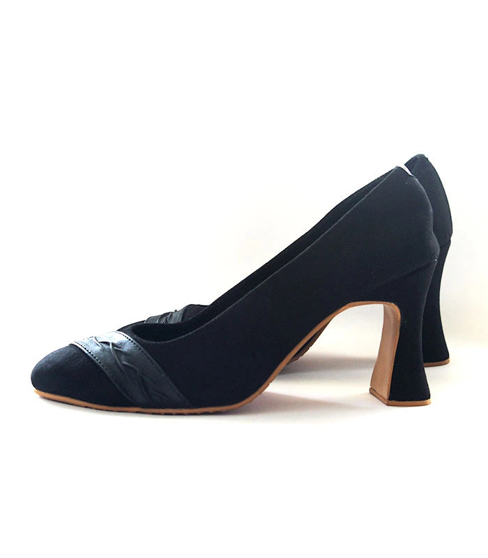 Curvy You Black Pump Court Shoes