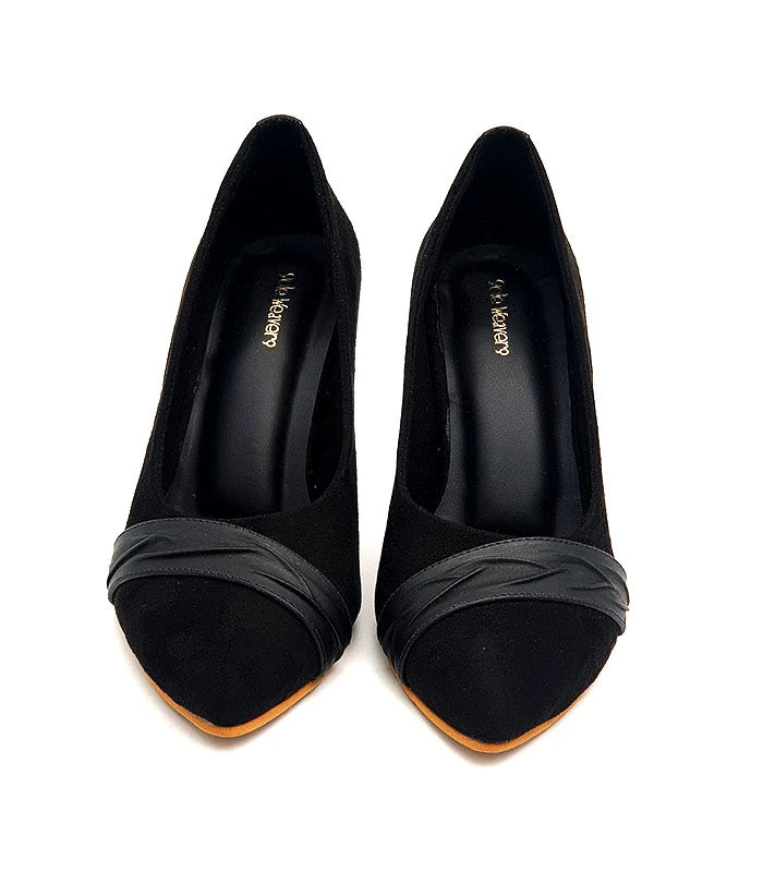 Curvy You Black Pump Court Shoes