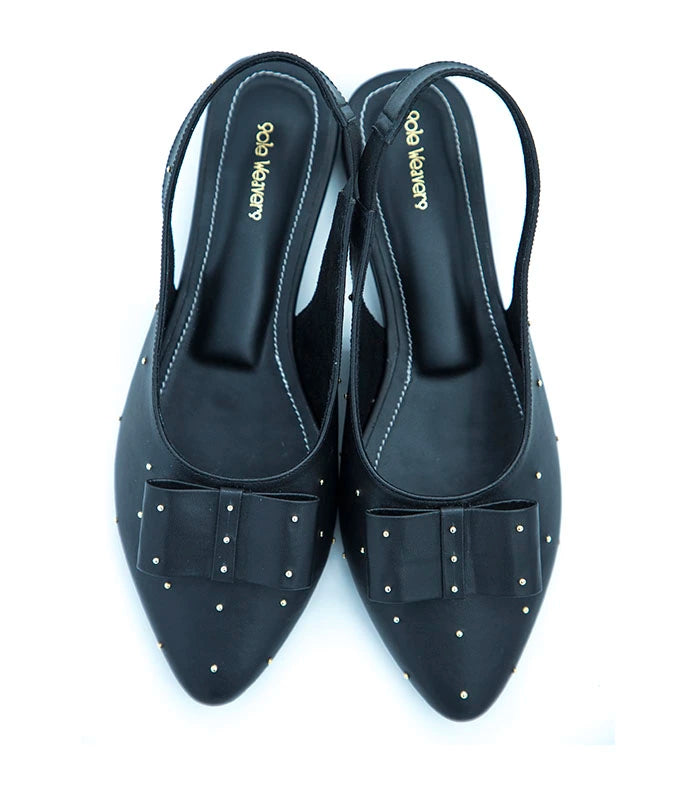 Dazzle Black Sling-backs