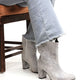 Denim Dare Ankle-Length Boots in Grey