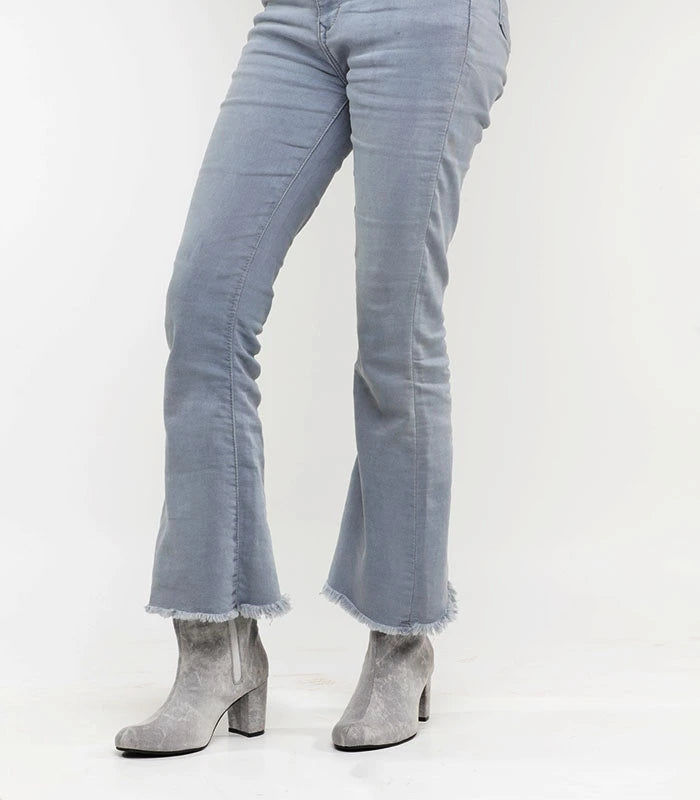 Denim Dare Ankle-Length Boots in Grey