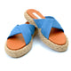 Denim Obsesion Platform Sliders