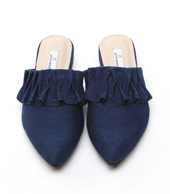 Easy Denim Mules Blue