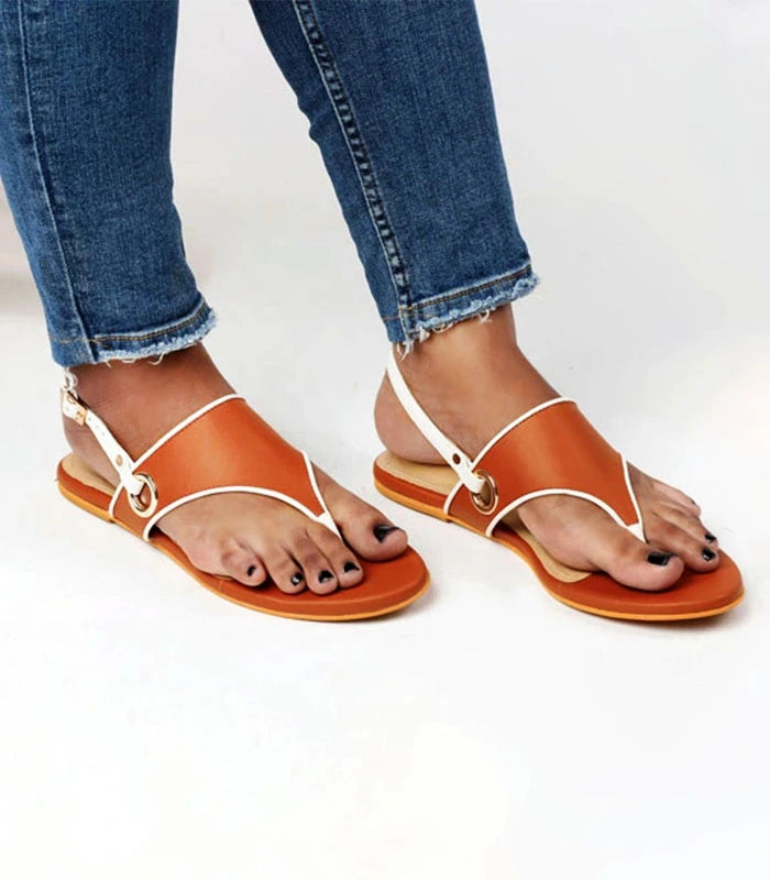 Eloise Tan Sandals Flat