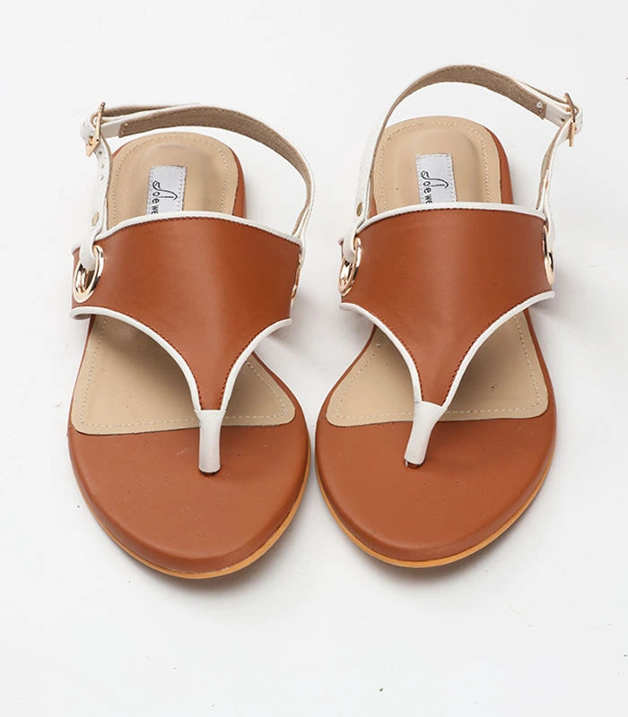 Eloise Tan Sandals Flat