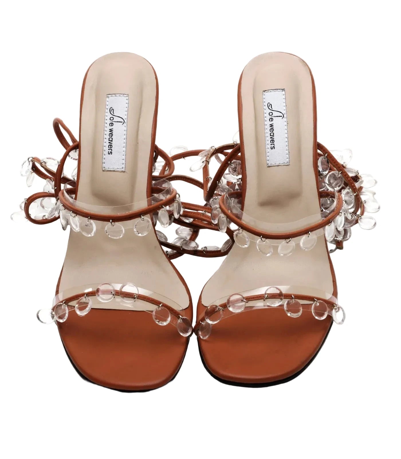 Etoile - Crystal Lace-Up Heels