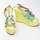 French Macaron Cushioned Party Wear Wedge Sandals
