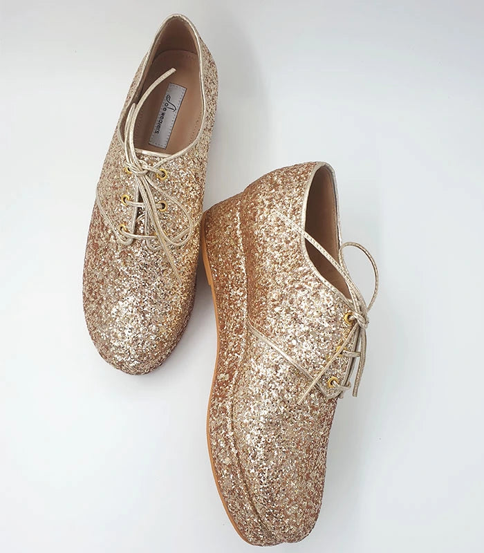 Gehna Bridal Sneakers Golden