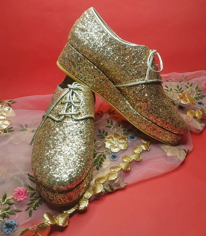 Gehna Bridal Sneakers Golden