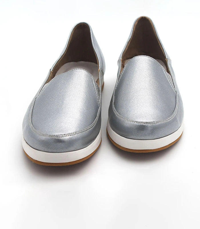 Gleam Platform Slip Onns Sliver