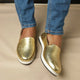 Gold Rush Platform Slip Onns Golden