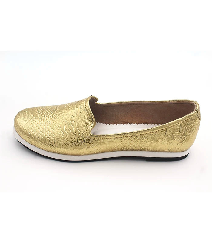 Gold Rush Platform Slip Onns Golden