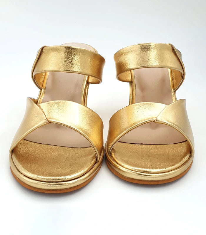 Norra Golden Wedge Heels