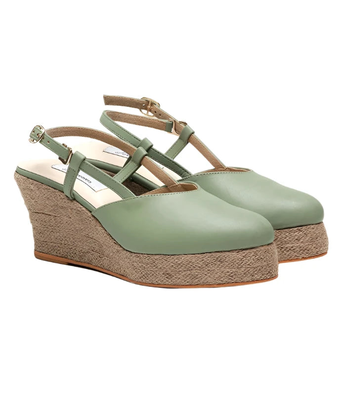 Opaline Mules with Wedge Heels