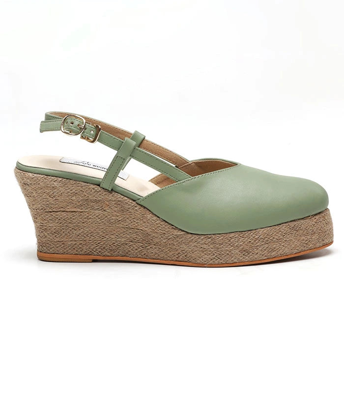 Opaline Mules with Wedge Heels