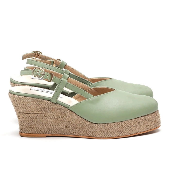 Opaline Mules with Wedge Heels