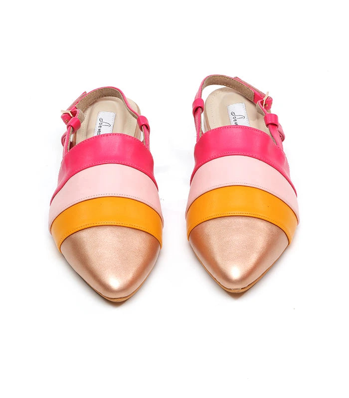 Sorbet Multicolor Mules With Back Strap