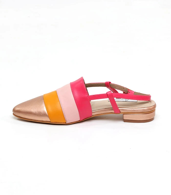 Sorbet Multicolor Mules With Back Strap