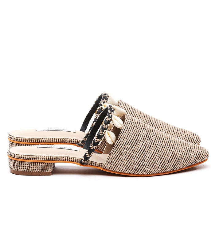 Sun and Sand Sea Shell Embellished Mules