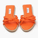 Tangerine Cushioned Sliders with Jute Detailing